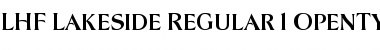 Download LHF Lakeside Regular 1 Regular Font Title Preview