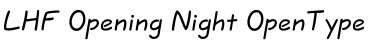 Download LHF Opening Night Regular Font Title Preview