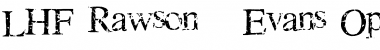 Download LHF Rawson & Evans Regular Font Title Preview