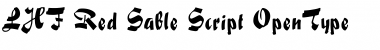 Download LHF Red Sable  Script Regular Font Title Preview