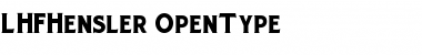 Download LHFHensler Regular Font Title Preview