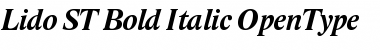 Download Lido ST Bold Italic Font Title Preview