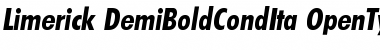 Download Limerick-DemiBoldCondIta Regular Font Title Preview