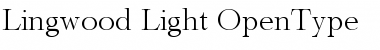 Download Lingwood-Light Regular Font Title Preview