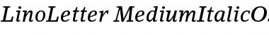 Download LinoLetter Medium Italic Oldstyle Figures Font Title Preview