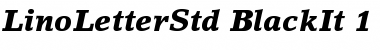 Download LinoLetter Std Black Italic Font Title Preview