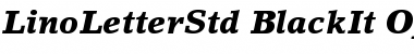 Download LinoLetter Std Black Italic Font Title Preview