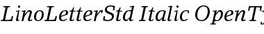 Download LinoLetter Std Italic Font Title Preview