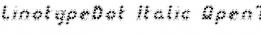 Download LinotypeDot Italic Font Title Preview
