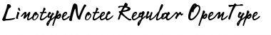 Download LinotypeNotec Regular Font Title Preview