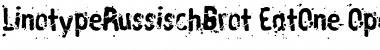 Download LTRussischBrot EatOne Regular Font Title Preview