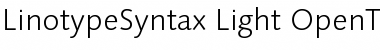 Download LinotypeSyntax Light Font Title Preview