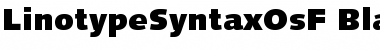 Download LinotypeSyntaxOsF Black Font Title Preview