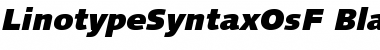 Download LinotypeSyntaxOsF BlackIt Font Title Preview