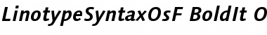 Download LinotypeSyntaxOsF BoldIt Font Title Preview