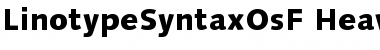 Download LinotypeSyntaxOsF Heavy Font Title Preview