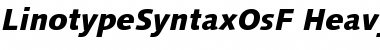 Download LinotypeSyntaxOsF HeavyIt Font Title Preview