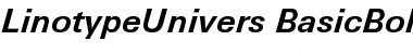 Download LinotypeUnivers BasicBoldItalic Font Title Preview