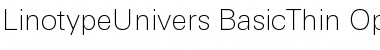 Download LinotypeUnivers BasicThin Font Title Preview