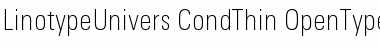 Download LinotypeUnivers CondThin Font Title Preview