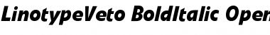 Download LinotypeVeto BoldItalic Font Title Preview