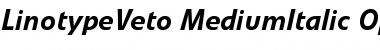 Download LinotypeVeto MediumItalic Font Title Preview