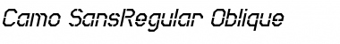 Download Camo SansRegular Oblique Regular Font Title Preview