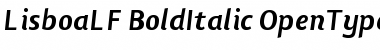 Download Lisboa LF Bold Italic Font Title Preview