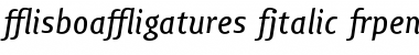 Download Lisboa Ligatures Italic Font Title Preview