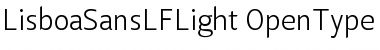 Download Lisboa Sans LF Light Regular Font Title Preview