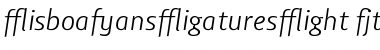Download Lisboa Sans Ligatures Light Italic Font Title Preview