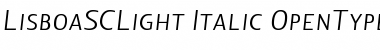 Download Lisboa SC Light Italic Font Title Preview