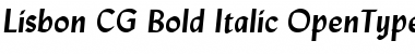 Download Lisbon CG Bold Italic Font Title Preview