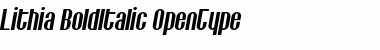 Download Lithia BoldItalic Font Title Preview