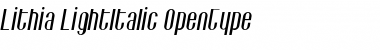 Download Lithia LightItalic Font Title Preview