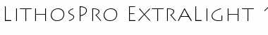 Download Lithos Pro Extra Light Font Title Preview