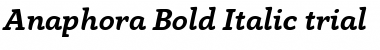 Download Anaphora Trial Bold Italic Font Title Preview