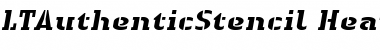 Download LTAuthenticStencil Regular Font Title Preview