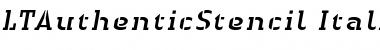 Download LTAuthenticStencil Regular Font Title Preview