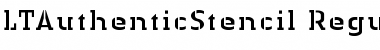 Download LTAuthenticStencil Regular Font Title Preview