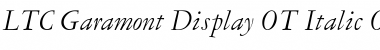 Download LTC Garamont Display OT Italic Font Title Preview