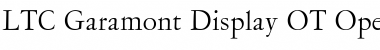 Download LTC Garamont Display OT Regular Font Title Preview