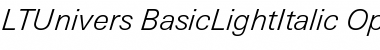 Download LTUnivers 331 BasicLightIt Font Title Preview