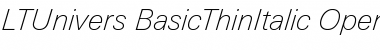 Download LTUnivers 231 BasicThinIt Font Title Preview