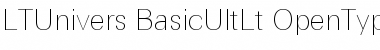 Download LTUnivers 130 BasicUltLt Font Title Preview