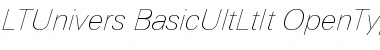 Download LTUnivers 131 BasicUltLtIt Font Title Preview