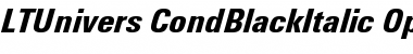 Download LTUnivers 821 CondBlackIt Font Title Preview