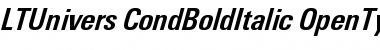 Download LTUnivers 621 CondBoldIt Font Title Preview