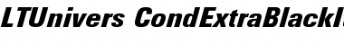 Download LTUnivers 921 CondXBlackIt Font Title Preview