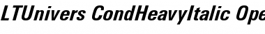 Download LTUnivers 721 CondHeavyIt Font Title Preview